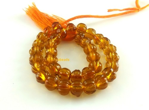Citrine carved 7mm hydro - citrine,