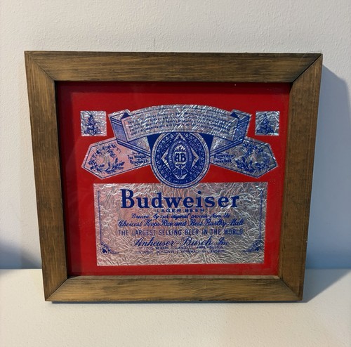 Vintage budweiser beer foil - budweiser,