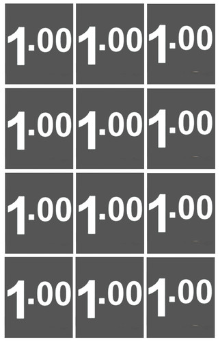 Price labels for vending - 12,