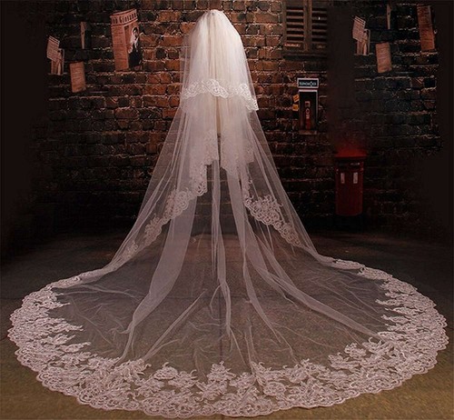 Wedding veil tier cathedral - veil,