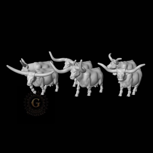 Longhorn cattle 1 87 ho - cattle,
