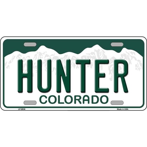 Hunter colorado license plate - colorado,