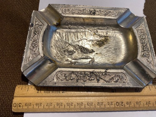 Vintage metal souvenir ashtray - vintage,