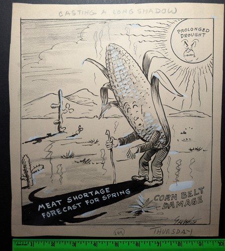 Vintage 1940 50s drought - drought, meat