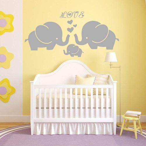Large cute elephant family - large,