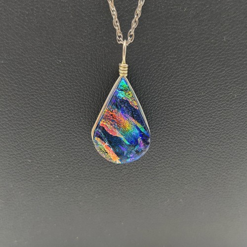 Dichroic fused art glass - art,