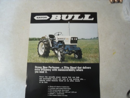 Satoh bull tractor - satoh, brochure