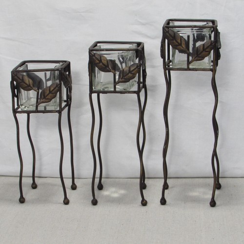 Set leaf design bronze - set,