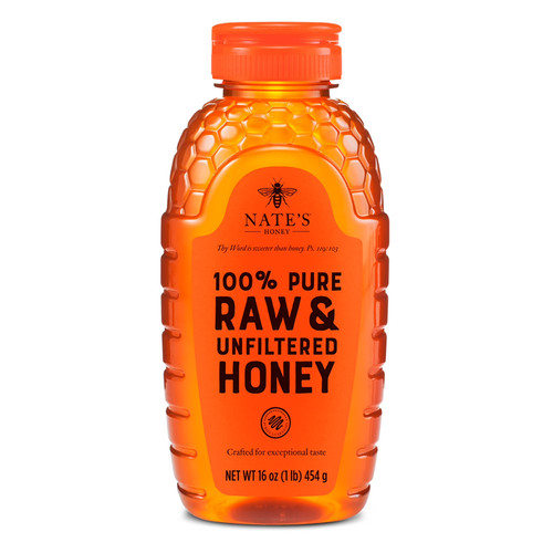 Nate honey 100 pure - nate's, raw