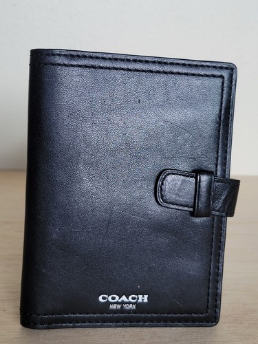 Coach black leather agenda - coach,