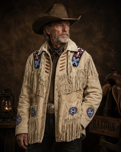 Men western cowboy suede - men,