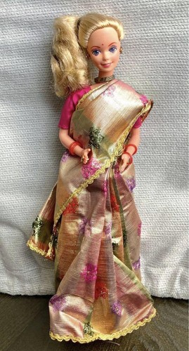 Barbie doll indian blonde - indian, sari