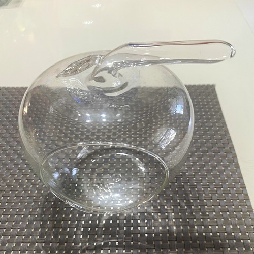 Clear glass round bud - bud, vase