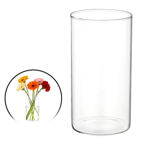 Clear cylinder vases inch - cylinder, 6