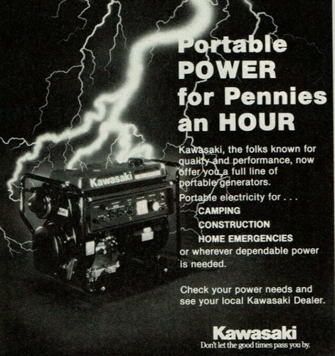 Vintage print 1979 kawasaki - vintage,