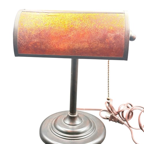 Vintage bankers desk lamp - lamp, with