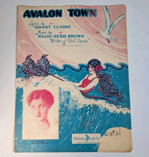 1928 sheet music avalon town - 1928, music,