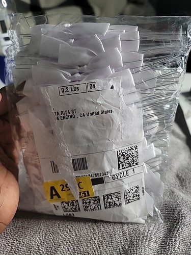 100 pack white - satin, ribbon
