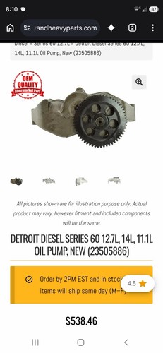 Detroit diesel oil pump for - diesel,