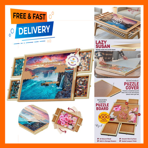 Puzzle table wooden 1000 piece - wooden,