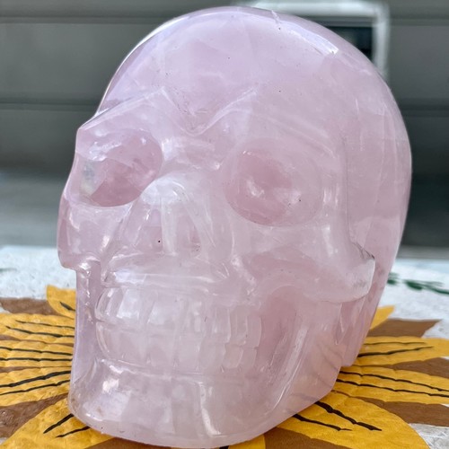 Rose quartz skull - lb,