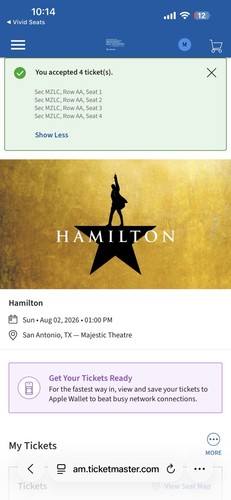 Hamilton aisle row aa - aisle,