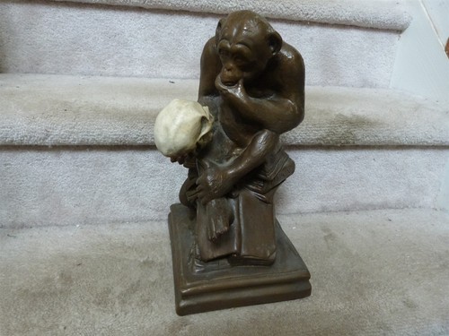 Vtg darwin thinker chalkware - darwin,