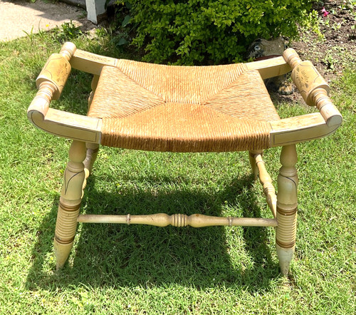 Vtg hitchcock footstool bench - hitchcock,