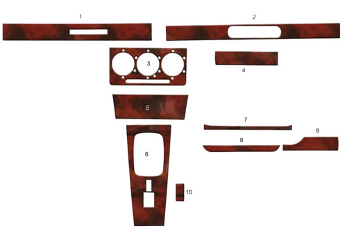 Wood look dash trim kit - wood,