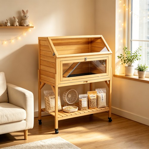 Hamster cage tier wooden - hamster, 2-tier