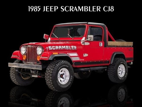 1985 jeep cj8 scrambler red - cj8,