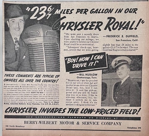 1937 newspaper for chrysler - 1937,