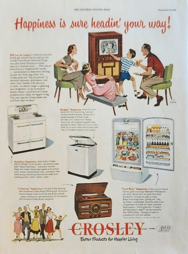 1949 crosley appliances - crosley,