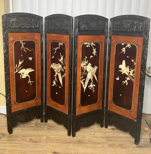 Antique shibayama panel - antique,