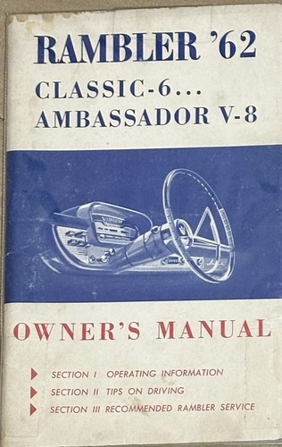 1962 rambler owners manual - 1962,