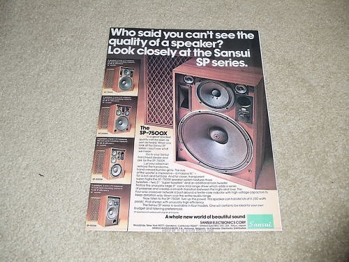 Sansui 7500x speaker ad - sp-7500x,