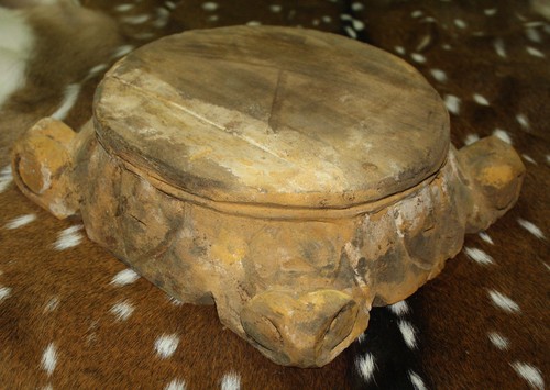 Carved wooden pedestal - wooden, base