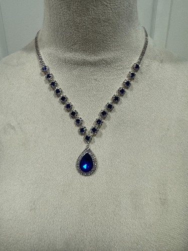 Crystal necklace earrings - necklace, &