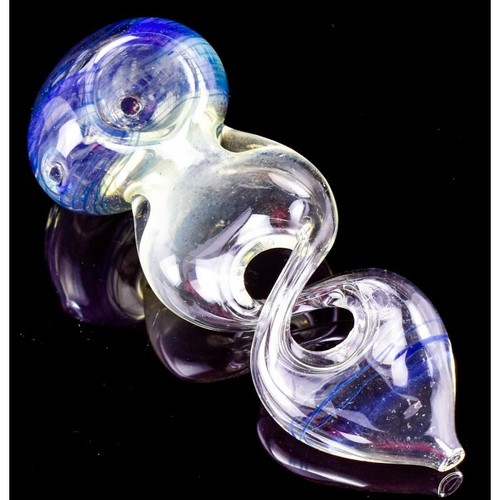 Twisted serpent glass pipe - glass,