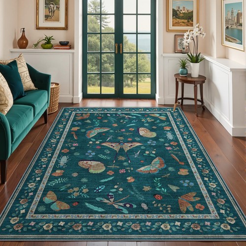 Insect print area rug - insect,