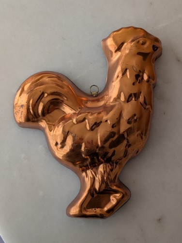 Vintage copper rooster chicken - vintage,