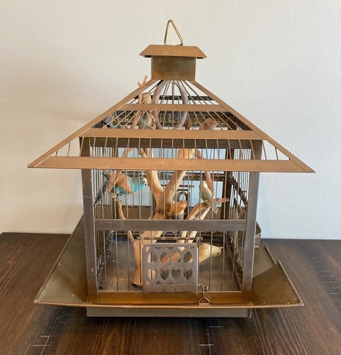 Antique brass bird cage - antique,