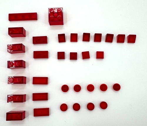 Lego clear red bricks - lego,