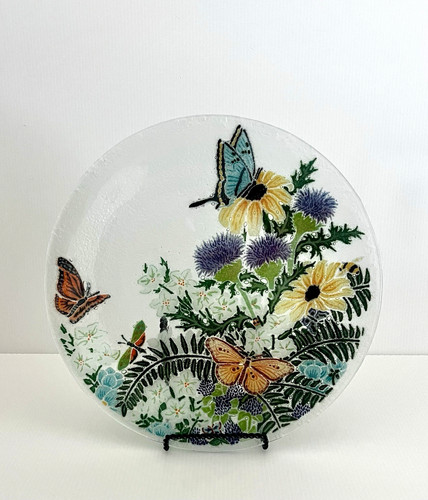 Peggy karr signed fused glass - signed,