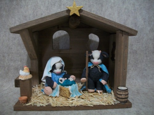 Nativity set wood manger - nativity,