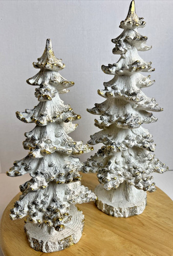 White gold resin christmas - gold,