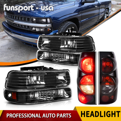 Black headlights tail - black,