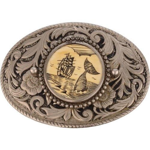 Faux scrimshaw whaling galleon - whaling,