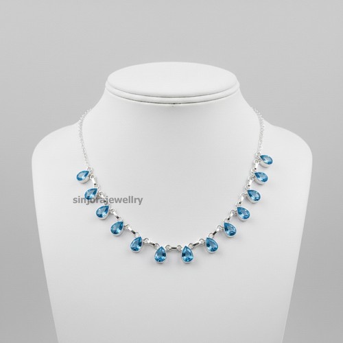 Blue topaz gemstone 925 - blue,