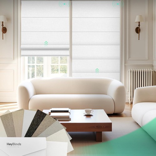 Motorized roman shades - roman,